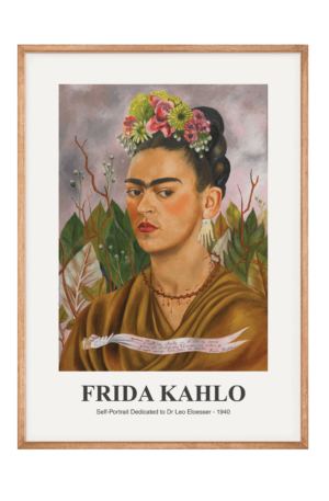 Frida Kahlo - Self-Portrait Dedicated to Dr Leo Eloesser Plakat - 70x100