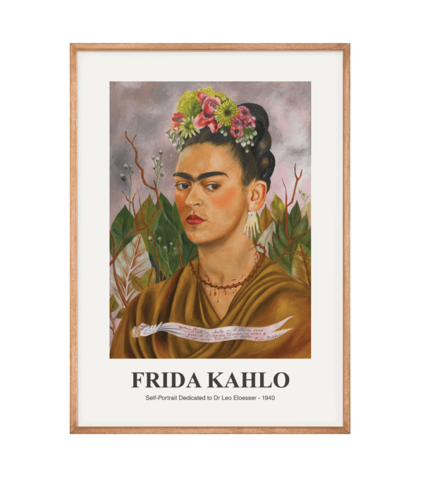 Frida Kahlo - Self-Portrait Dedicated to Dr Leo Eloesser Plakat - 70x100