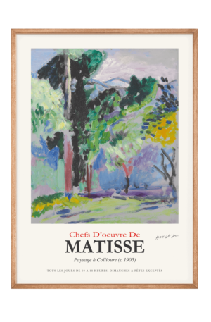 Henri Matisse - Paysage á Collioure Plakat - 70x100