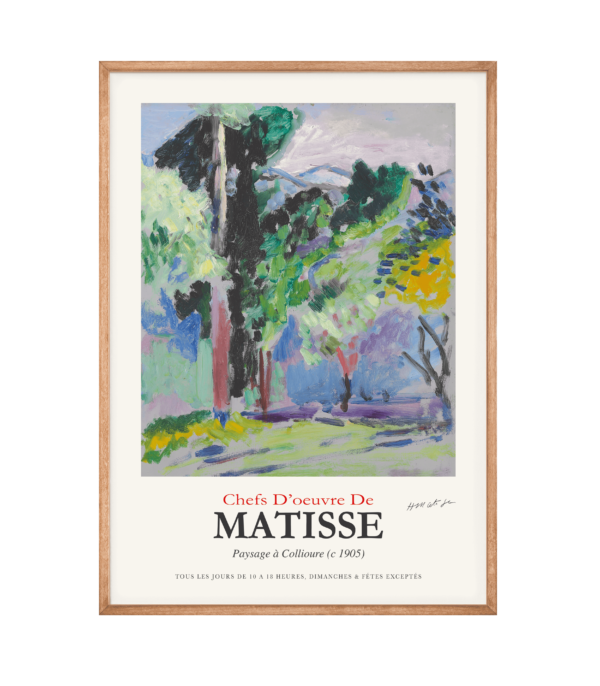 Henri Matisse - Paysage á Collioure Plakat - 70x100