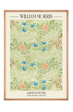 William Morris - Larkspur Pattern Plakat - 60x84