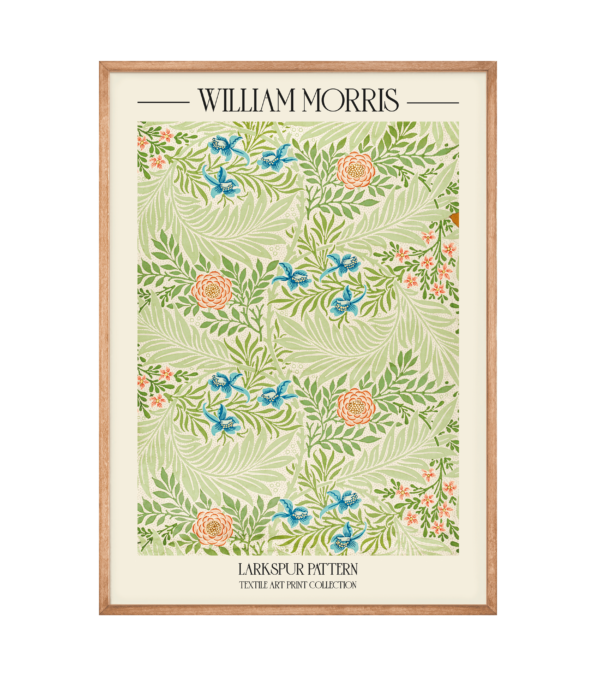 William Morris - Larkspur Pattern Plakat - 60x84