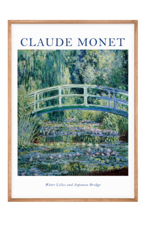 Claude Monet - Water Lilies and Japanese Bridge Plakat - 60x84