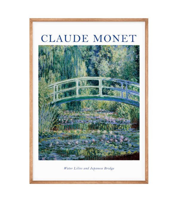 Claude Monet - Water Lilies and Japanese Bridge Plakat - 60x84