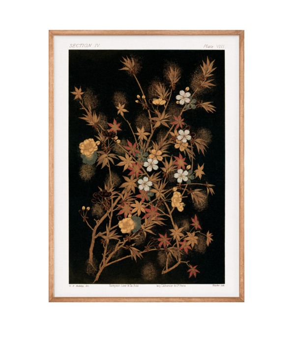 Japanese Autumn Flowers and Tree - 60x84