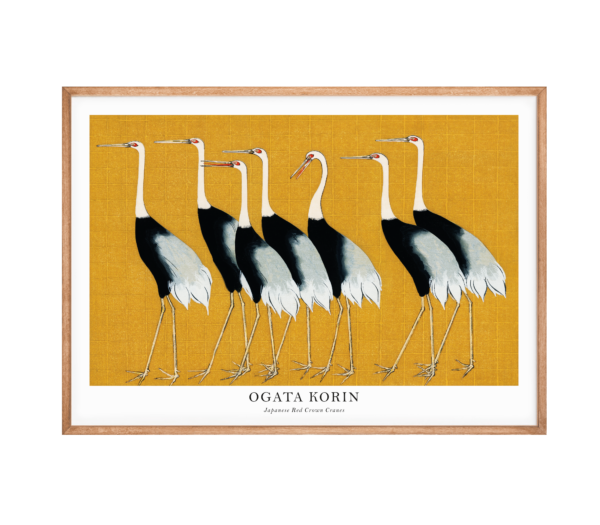 Ogata Korin - Japanese Red Crown Cranes Plakat - 70x100