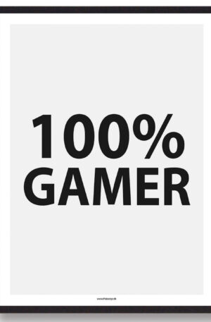 100% GAMER - gamerplakat (PC) (Størrelse: L - 50x70cm (B2))