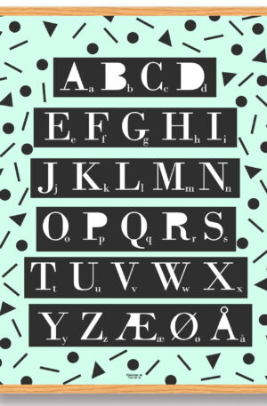 ABC-plakat (grøn) (Størrelse: L - 50x70cm (B2))