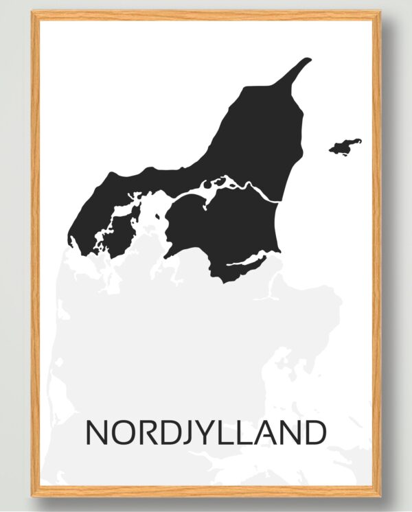 Nordjylland plakat (Størrelse: L - 50x70cm (B2))