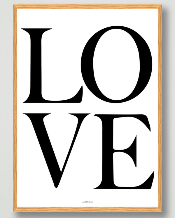 LOVE - plakat (Størrelse: XS - 15x21cm (A5))