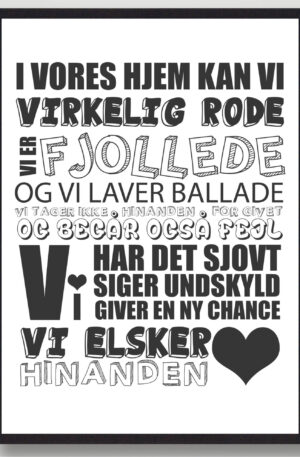 I vores hjem kan vi - plakat (Størrelse: S - 21x29