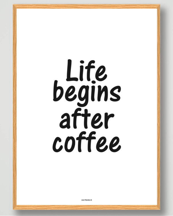 Life begins... - plakat (Størrelse: M - 30x40cm)