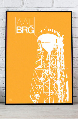 Aalborg-plakat med Aalborg tårnet (stor)