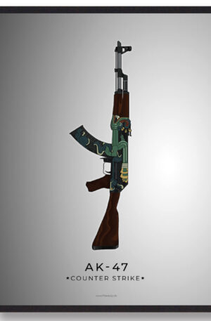 Ak47 - CS gamerplakater (Størrelse: L - 50x70cm (B2))