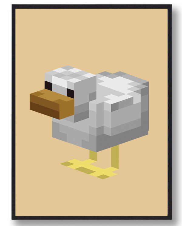 And gul - minecraft gamerplakater (Størrelse: L - 50x70cm (B2))