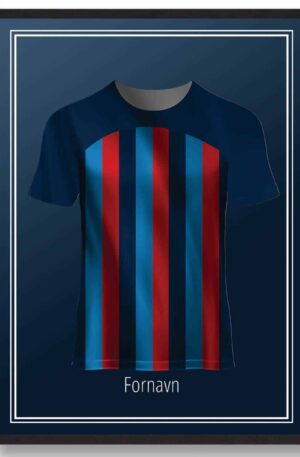 Barcelona - trøje med navn (Størrelse: S - 21x29