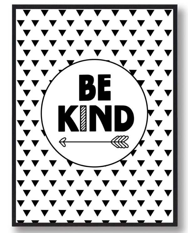 Be Kind - plakat (Størrelse: L - 50x70cm (B2))