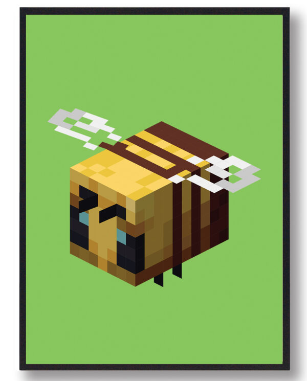 Bi grøn - minecraft gamerplakater (Størrelse: L - 50x70cm (B2))