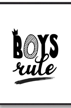 Boys Rule - plakat (Størrelse: L - 50x70cm (B2))