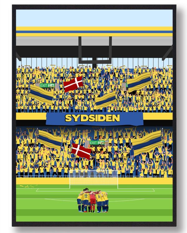 Brøndby if plakat - fodboldplakat (Størrelse: S - 21x29