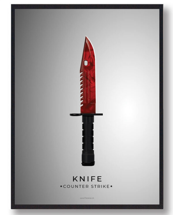 Red knife - CS gamerplakater (Størrelse: L - 50x70cm (B2))