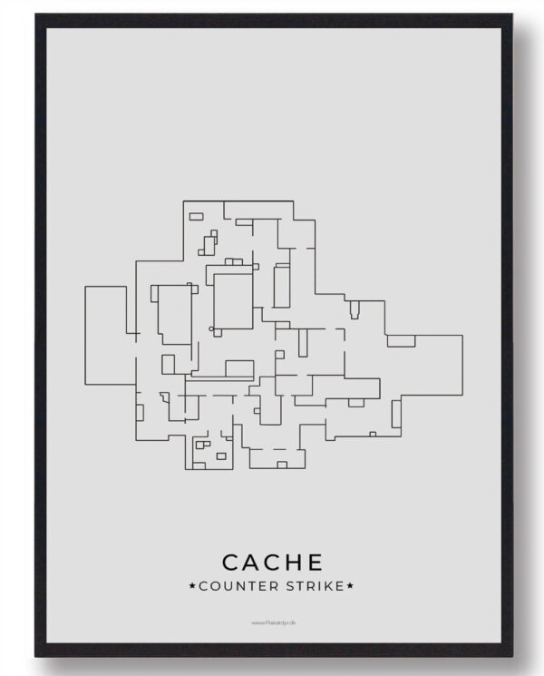 Cache map - CS gamerplakater (Størrelse: L - 50x70cm (B2))