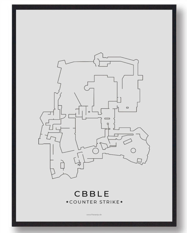 Cbble map - CS gamerplakater (Størrelse: L - 50x70cm (B2))