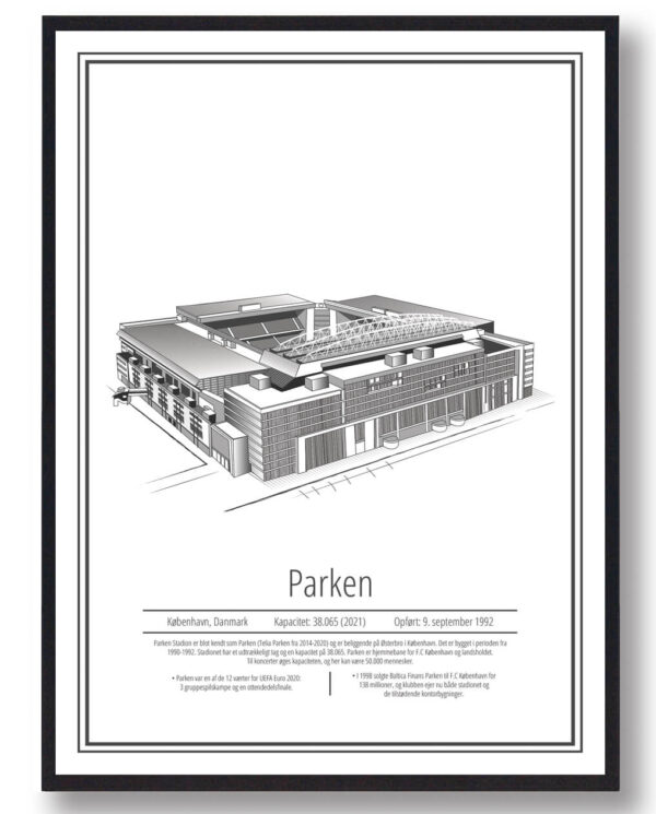 FC København - FCK parken plakat (Størrelse: S - 21x29