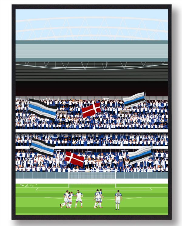 FCK fans - FCK plakat - parken fodboldplakat (Størrelse: S - 21x29