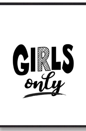 Girls only - plakat (Størrelse: S - 21x29