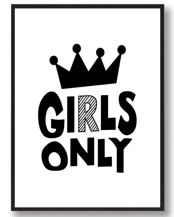 Girls Only (kongekrone) - plakat (Størrelse: L - 50x70cm (B2))