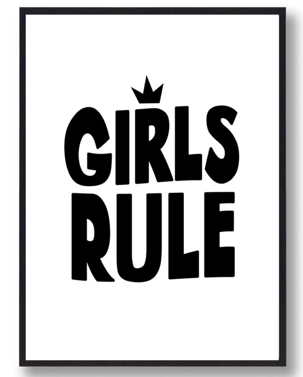 Girls rule - plakat (Størrelse: L - 50x70cm (B2))