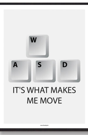 IT'S WHAT MAKES ME MOVE - gamerplakat (Størrelse: L - 50x70cm (B2))