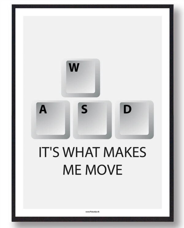 IT'S WHAT MAKES ME MOVE - gamerplakat (Størrelse: L - 50x70cm (B2))