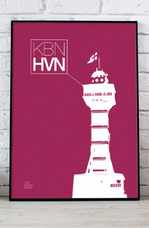 København plakat med zoo-tårnet (bordeaux)