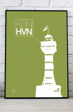 København-plakat med zoo-tårnet (grøn)