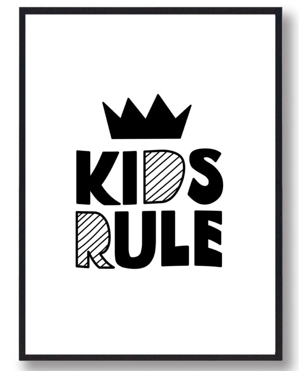 Kids Rule - plakat (Størrelse: L - 50x70cm (B2))