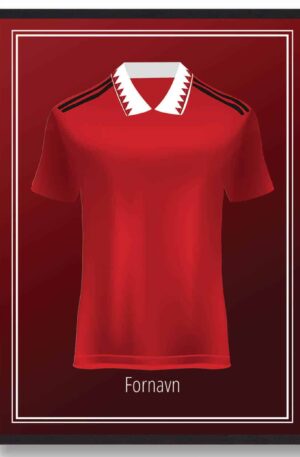 Manchester United - trøje med navn (Størrelse: S - 21x29