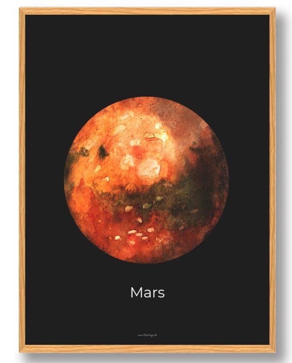 Mars - rumplakat (Størrelse: S - 21x29