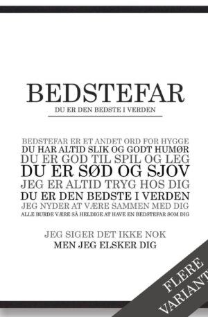 Bedstefar er den bedste...  - plakat (Størrelse: S - 21x29