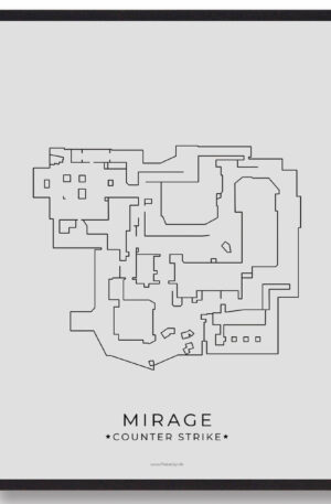 Mirage map - CS gamerplakater (Størrelse: L - 50x70cm (B2))