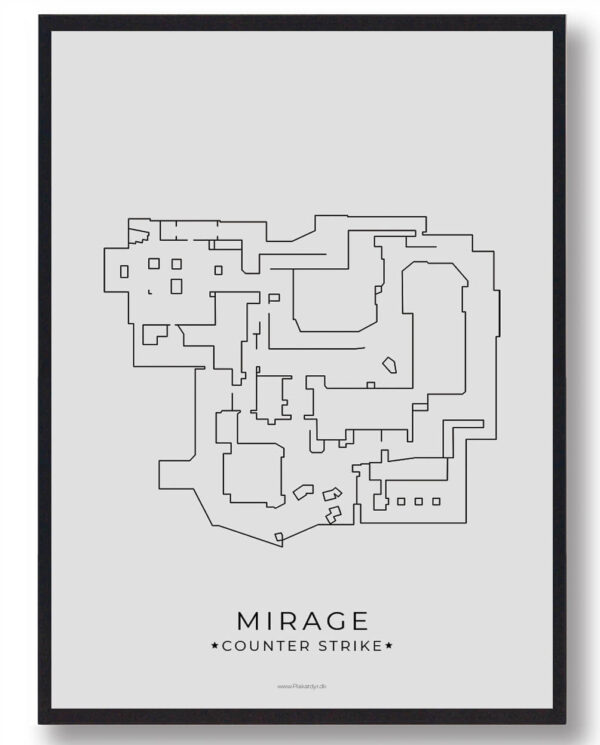 Mirage map - CS gamerplakater (Størrelse: L - 50x70cm (B2))