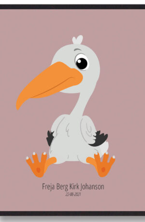 Stork navneplakat (Størrelse: L - 50x70cm (B2))