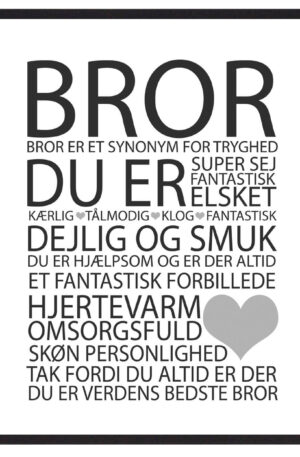 Årets Bror plakat (Størrelse: S - 21x29