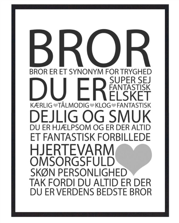 Årets Bror plakat (Størrelse: S - 21x29