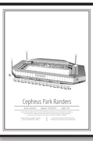 Cepheus Park Randers  Randers FC plakat (Størrelse: S - 21x29