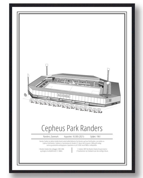 Cepheus Park Randers  Randers FC plakat (Størrelse: S - 21x29