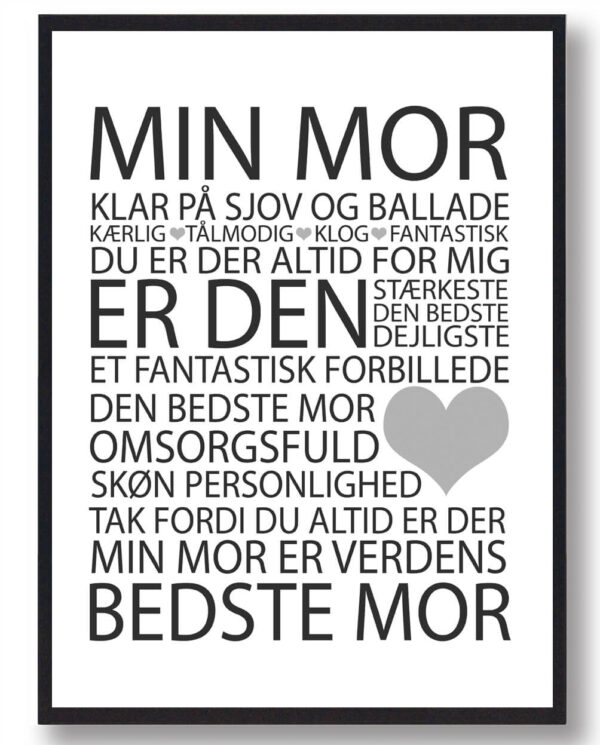 Min mor plakat (Størrelse: S - 21x29