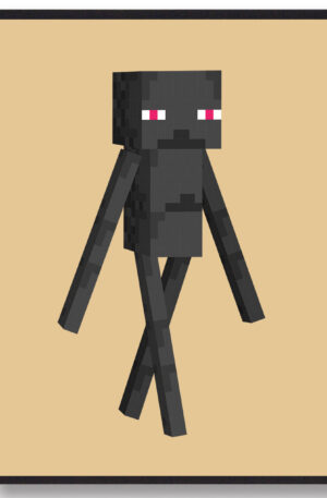 Enderman gul - minecraft gamerplakater (Størrelse: L - 50x70cm (B2))