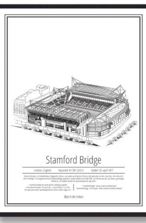 Stamford Bridge - Chelsea - stadion plakat (Størrelse: S - 21x29
